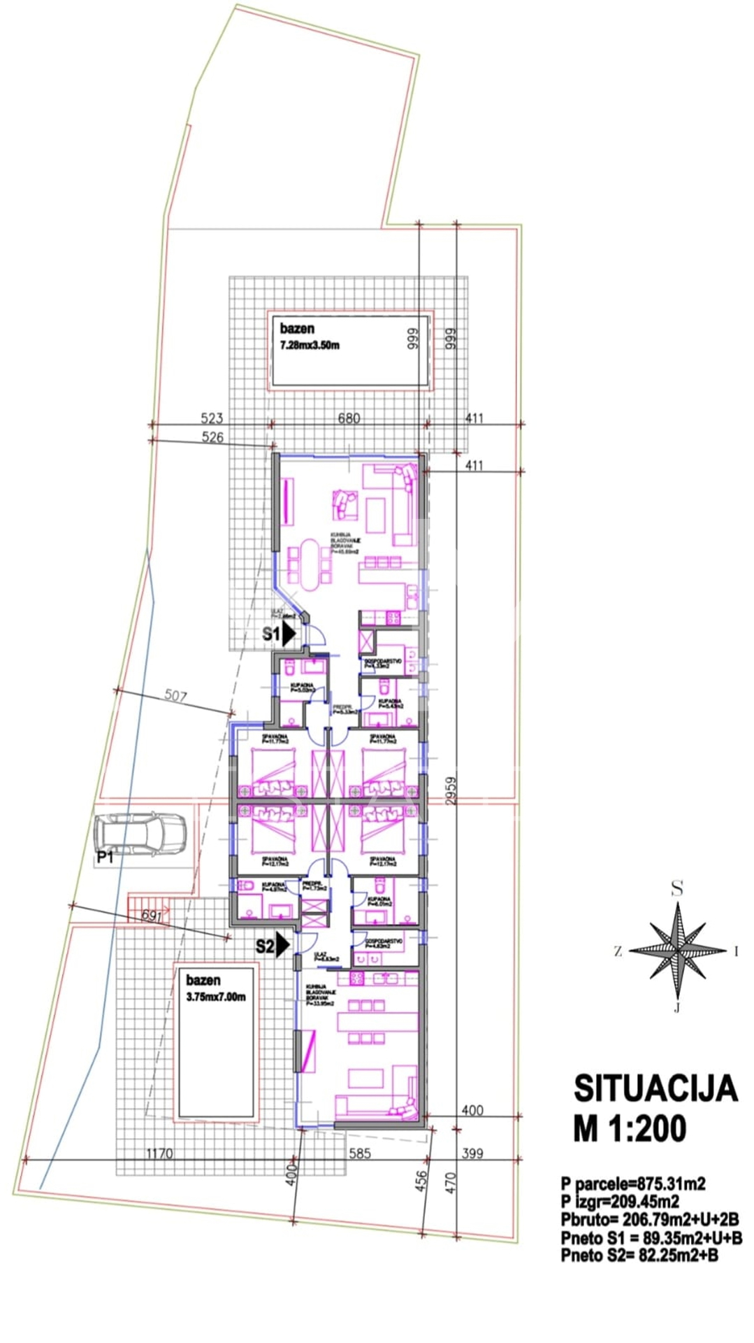 ISTRA, BARBAN - Dvojna kuća okružena zelenilom